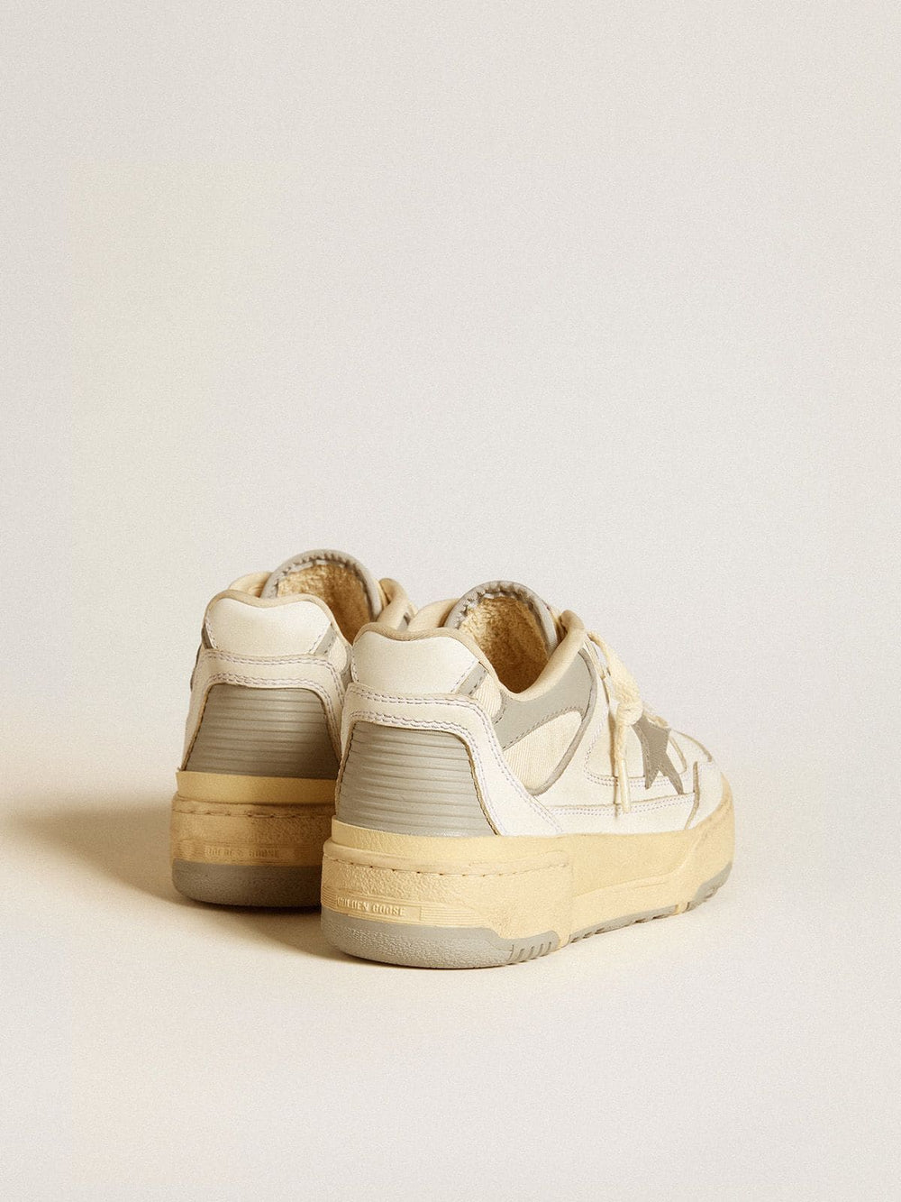 Golden Goose Women’s Forty2 with grey star and white leather heel tab