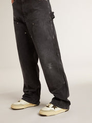Golden Goose Women’s Forty2 with black star and black leather heel tab