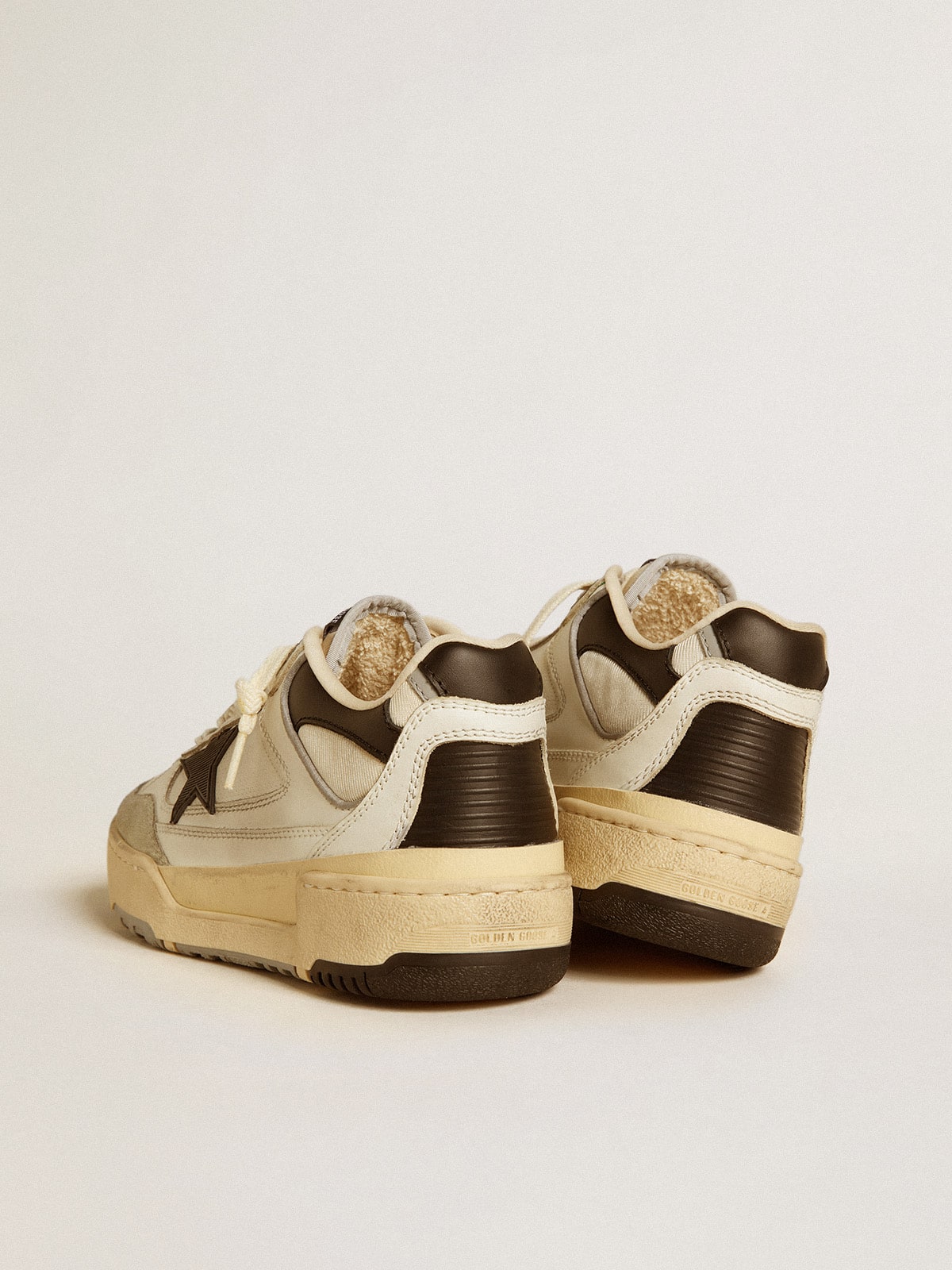 Golden Goose Women’s Forty2 with black star and black leather heel tab