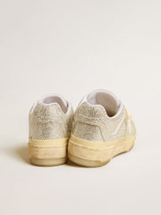 Golden Goose Women’s Forty2 in white leather and Swarovski crystals with white star
