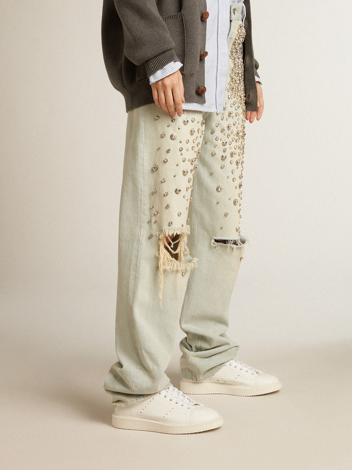 Golden Goose Women’s bio-based Starter with white star and heel tab