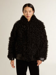 Golden Goose Women's black shearling jacket