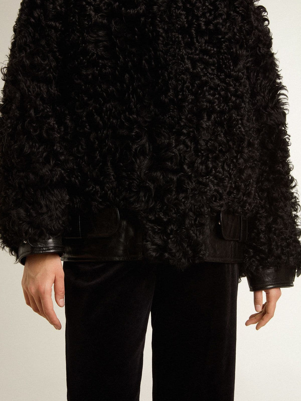 Golden Goose Women's black shearling jacket