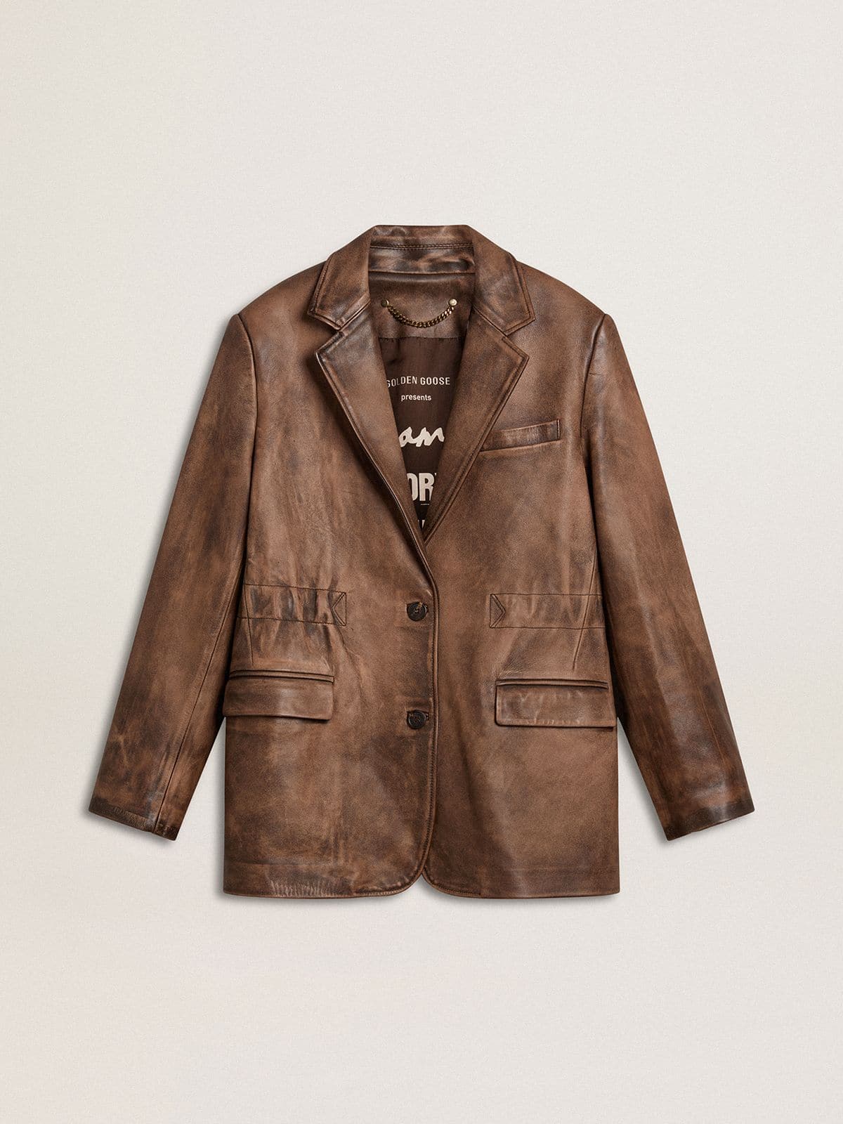 Golden Goose Women's brown leather jacket