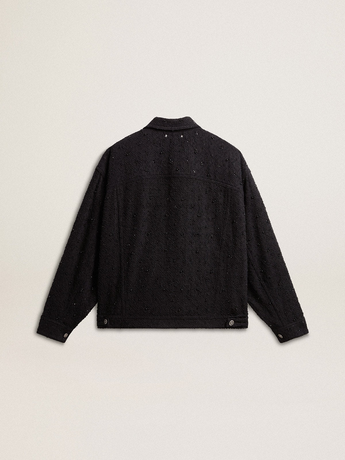 Golden Goose Women’s black denim jacket with embroidery