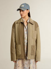 Golden Goose Unisex padded jacket in shades of khaki