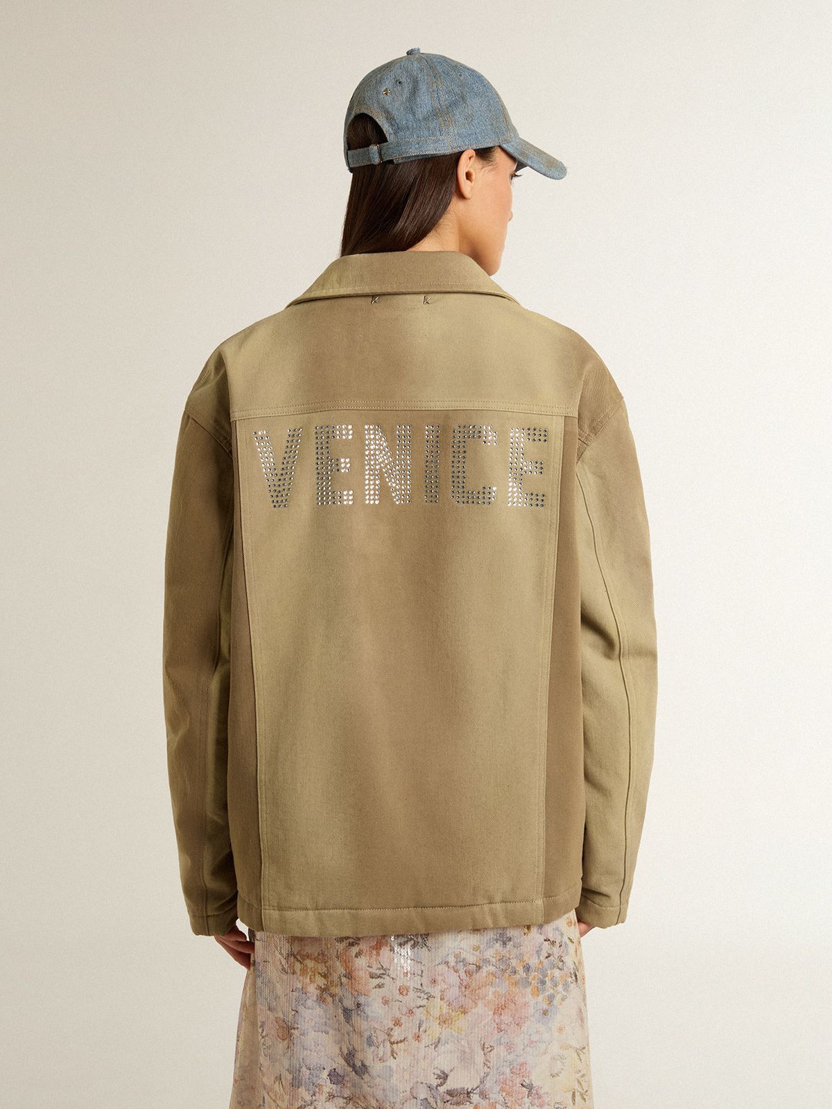 Golden Goose Unisex padded jacket in shades of khaki