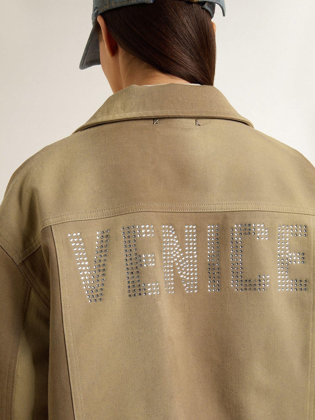 Golden Goose Unisex padded jacket in shades of khaki