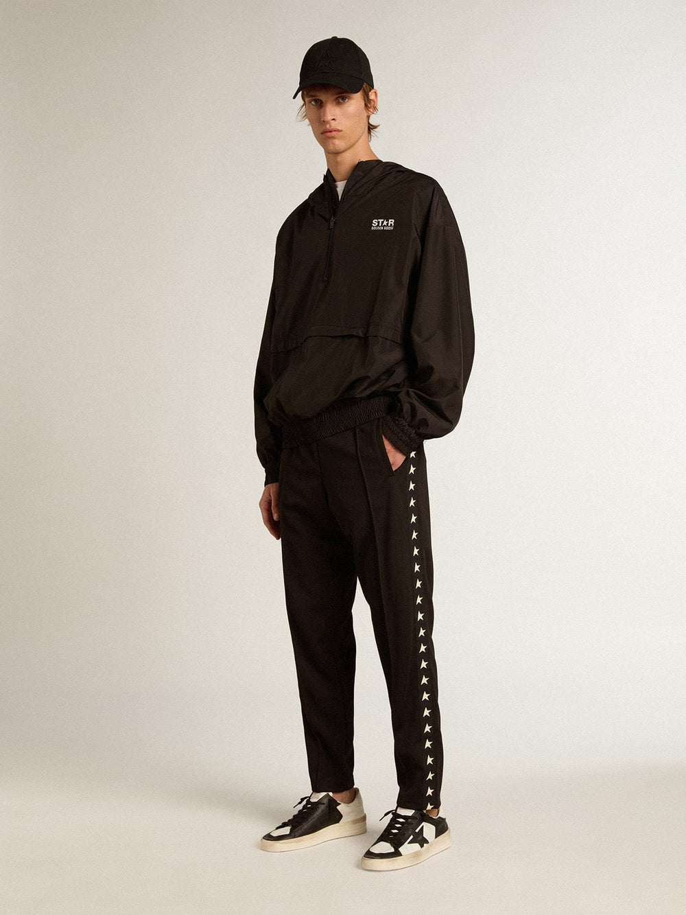 Golden Goose Black windbreaker with hood