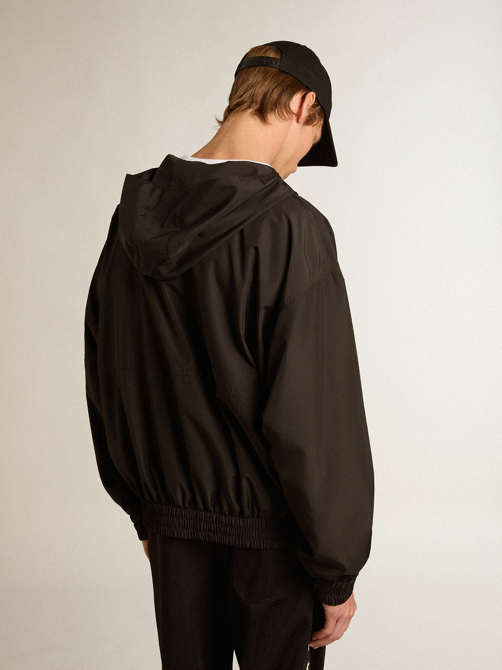 Golden Goose Black windbreaker with hood