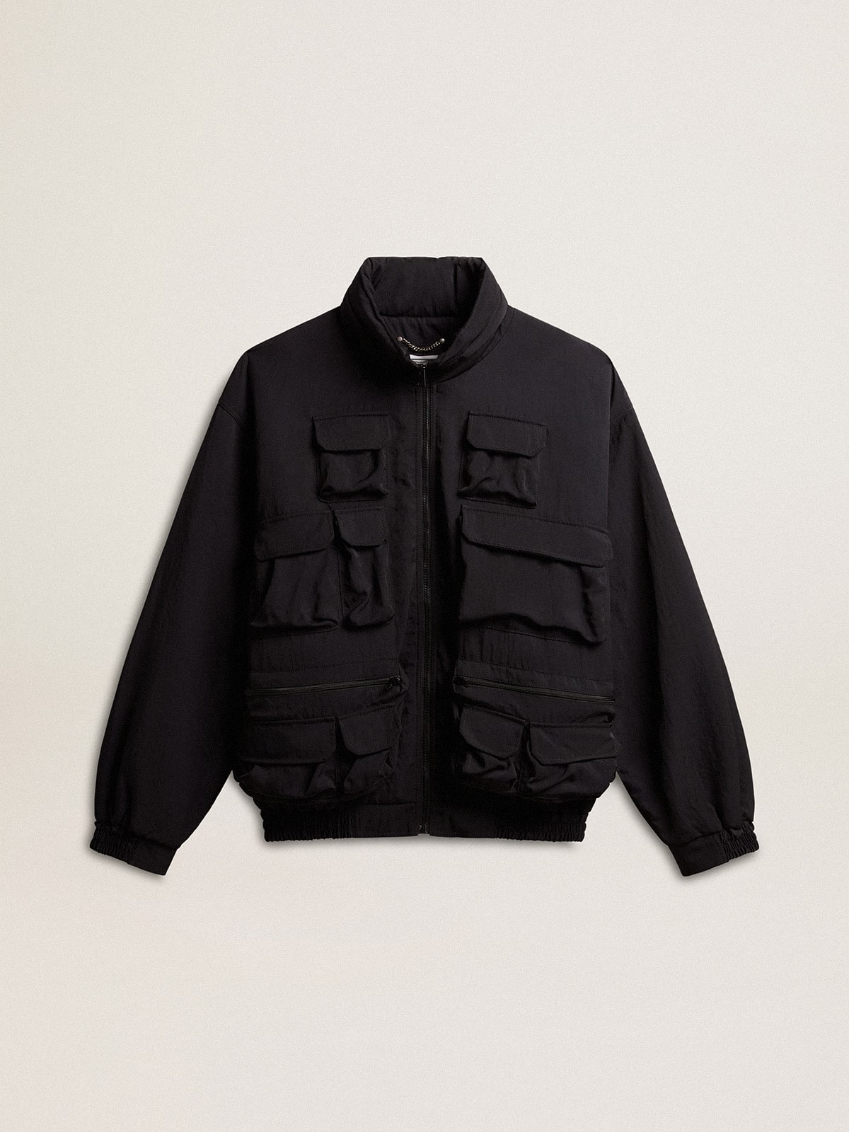Golden Goose Black multi-pocket windcheater