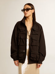 Golden Goose Black multi-pocket windcheater