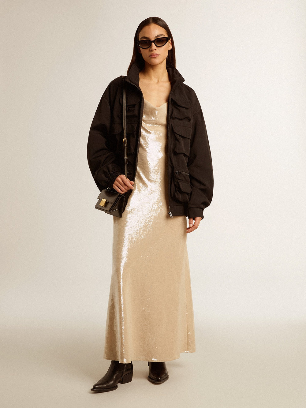 Golden Goose Black multi-pocket windcheater