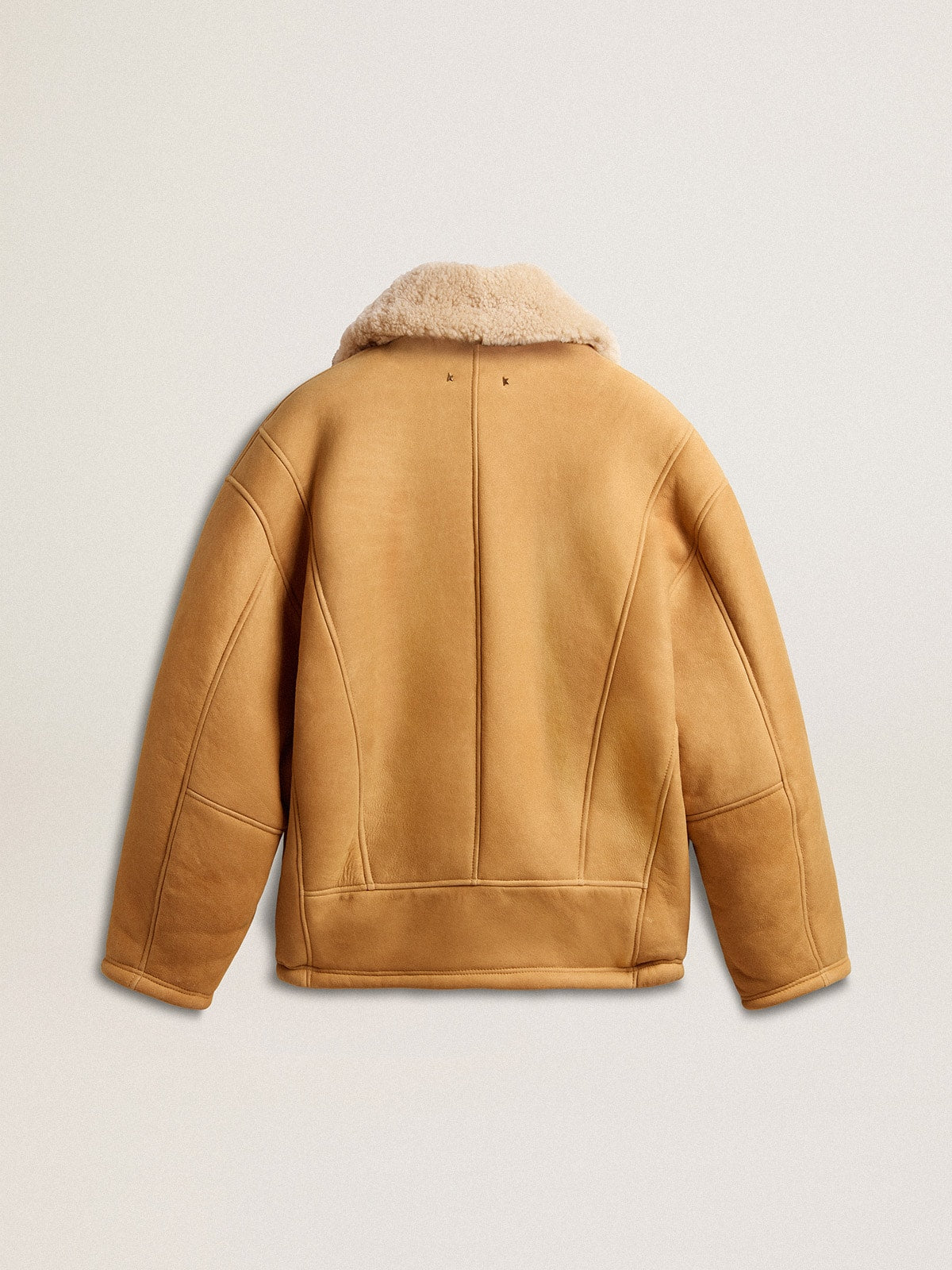 Golden Goose Women's sheepskin jacket with a wide shearling shawl collar