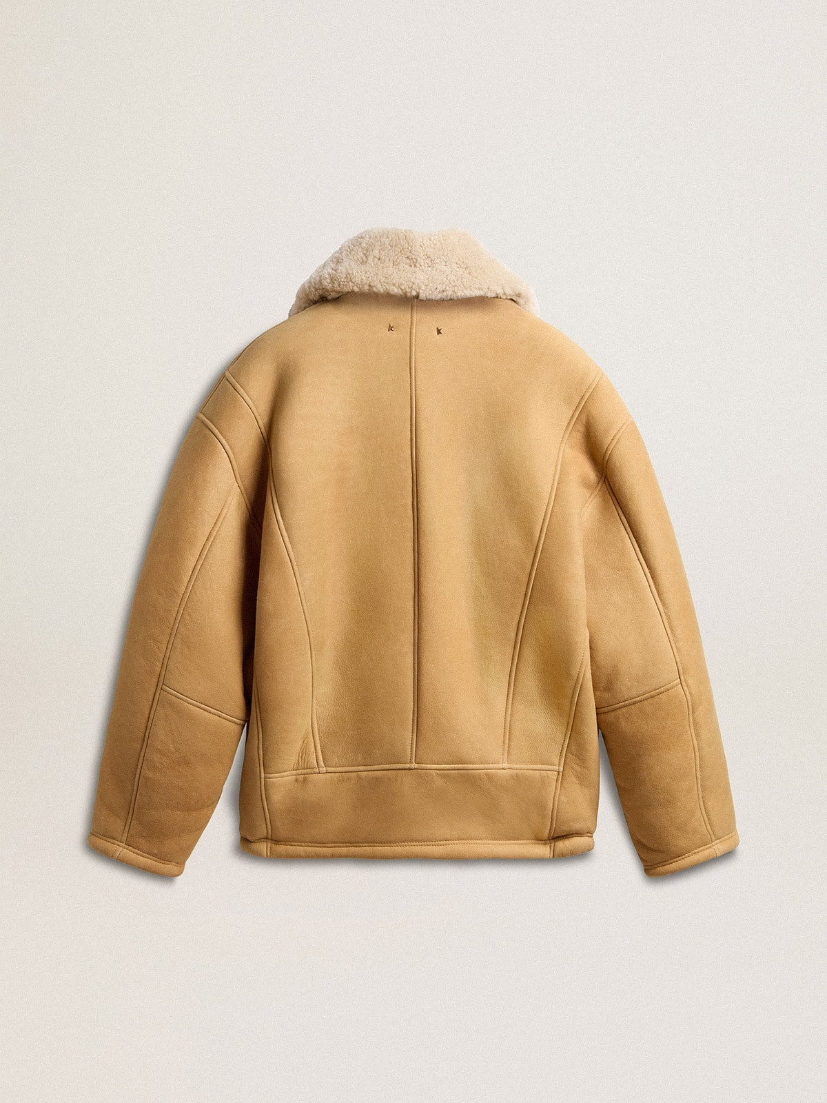 Golden Goose Women's sheepskin jacket with a wide shearling shawl collar