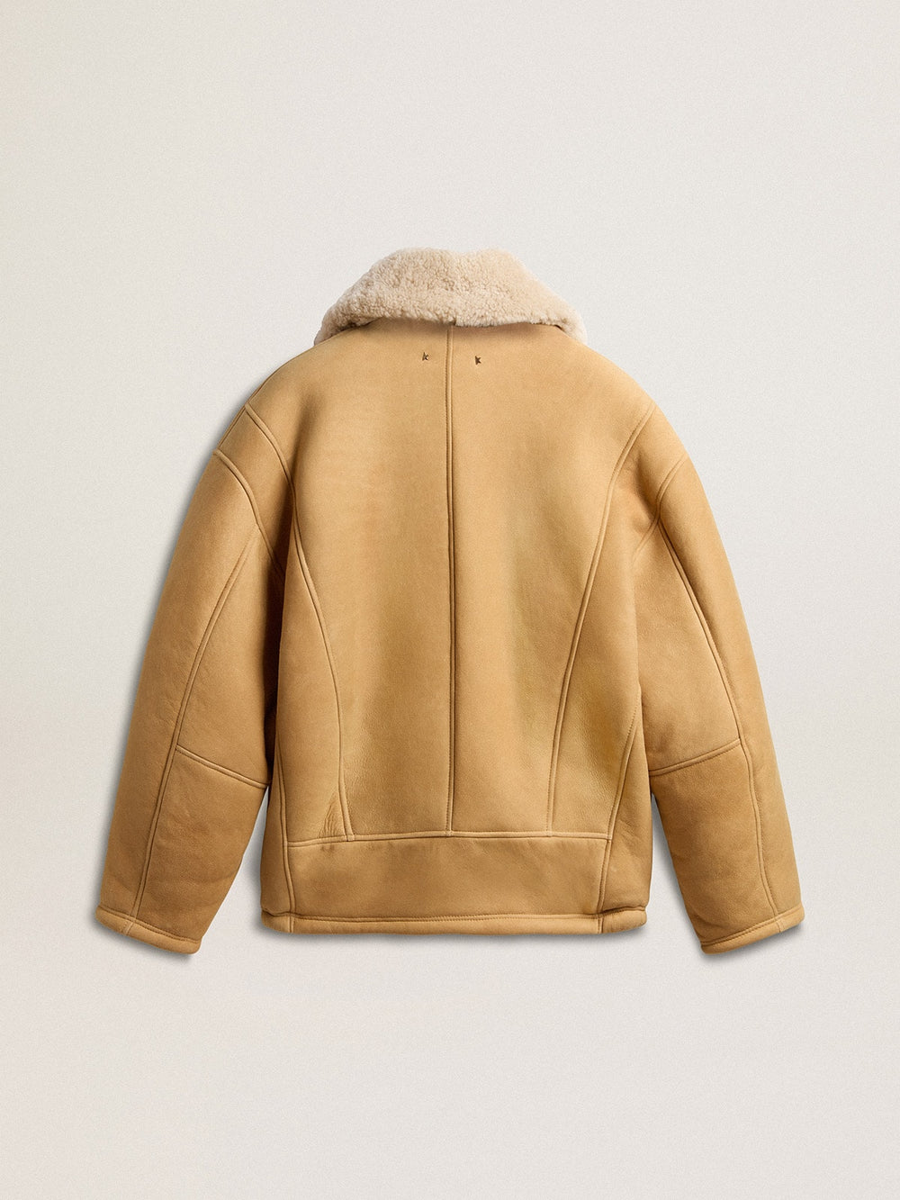 Golden Goose Women's sheepskin jacket with a wide shearling shawl collar