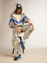 Golden Goose Women’s windcheater in silver technical fabric