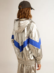Golden Goose Women’s windcheater in silver technical fabric