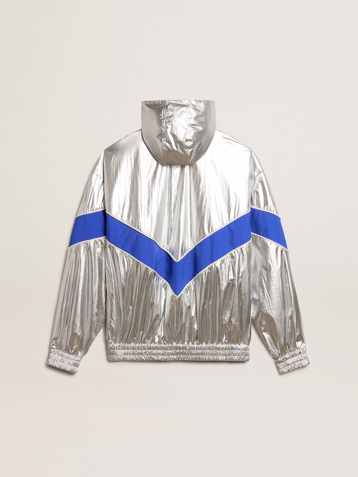 Golden Goose Women’s windcheater in silver technical fabric