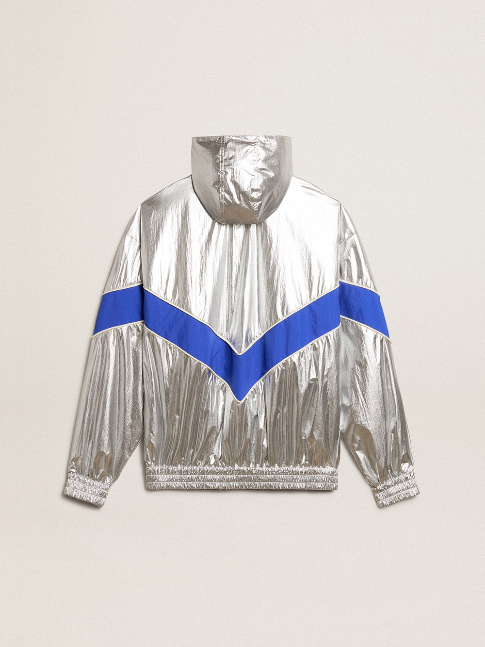 Golden Goose Women’s windcheater in silver technical fabric