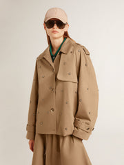 Golden Goose Women's oversized trench coat with crystals