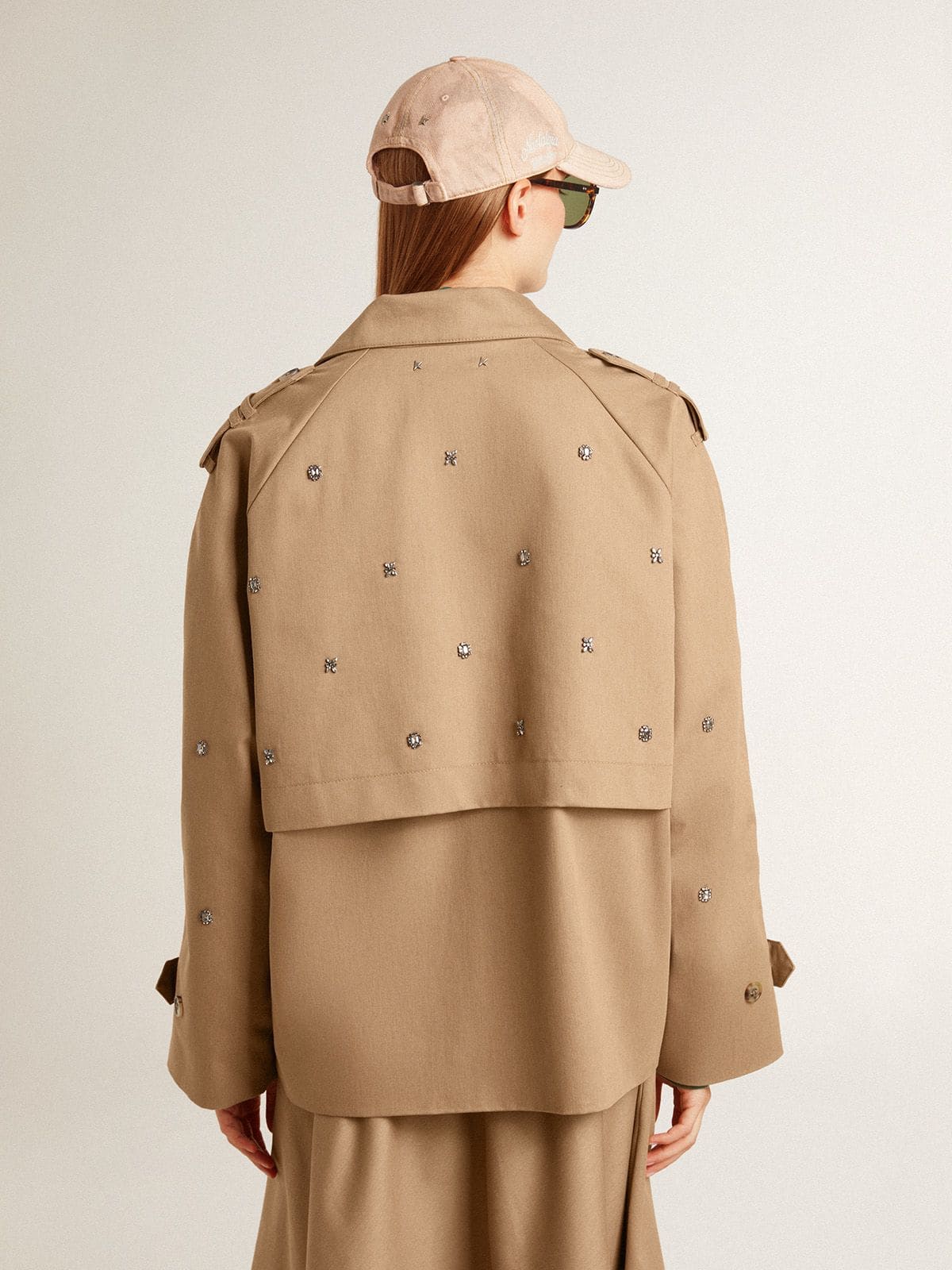 Golden Goose Women's oversized trench coat with crystals