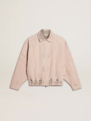 Golden Goose Women's pink dyed denim bomber jacket