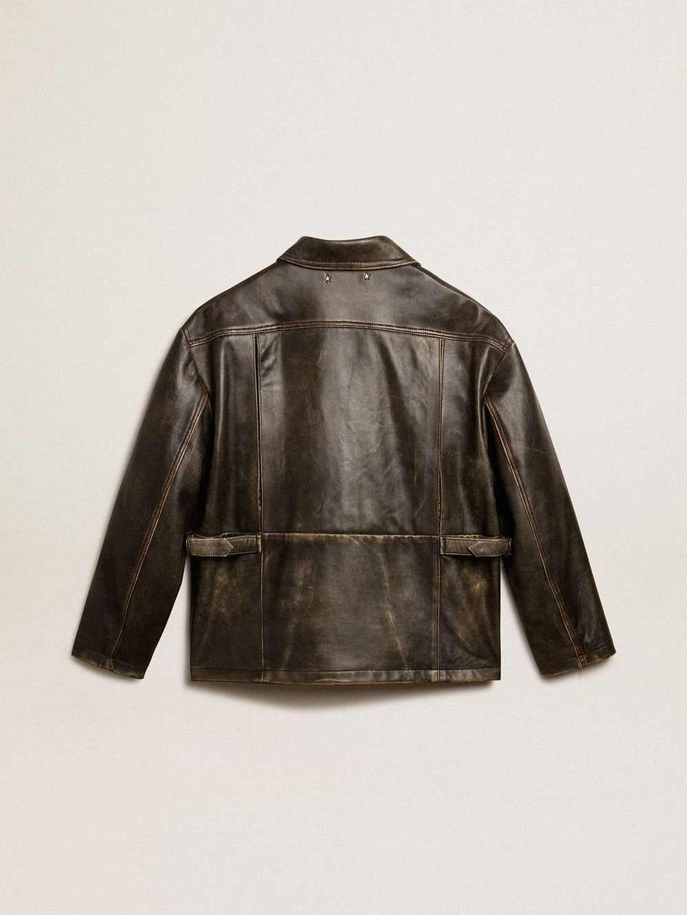 Golden Goose Women's aged brown nappa leather jacket