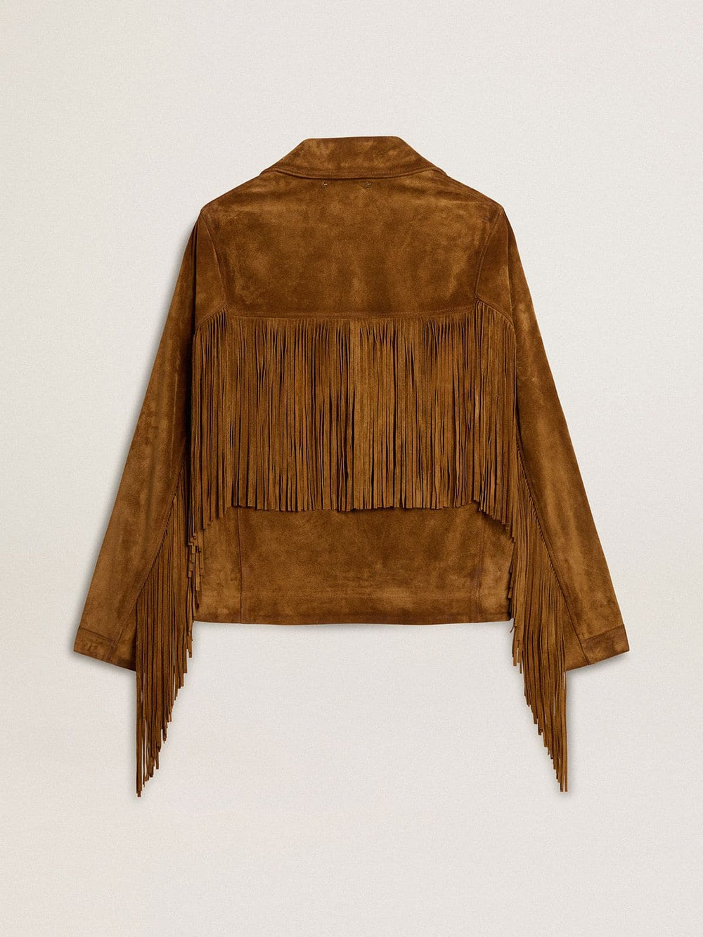 Golden Goose Women’s tobacco-colored suede jacket women with fringes