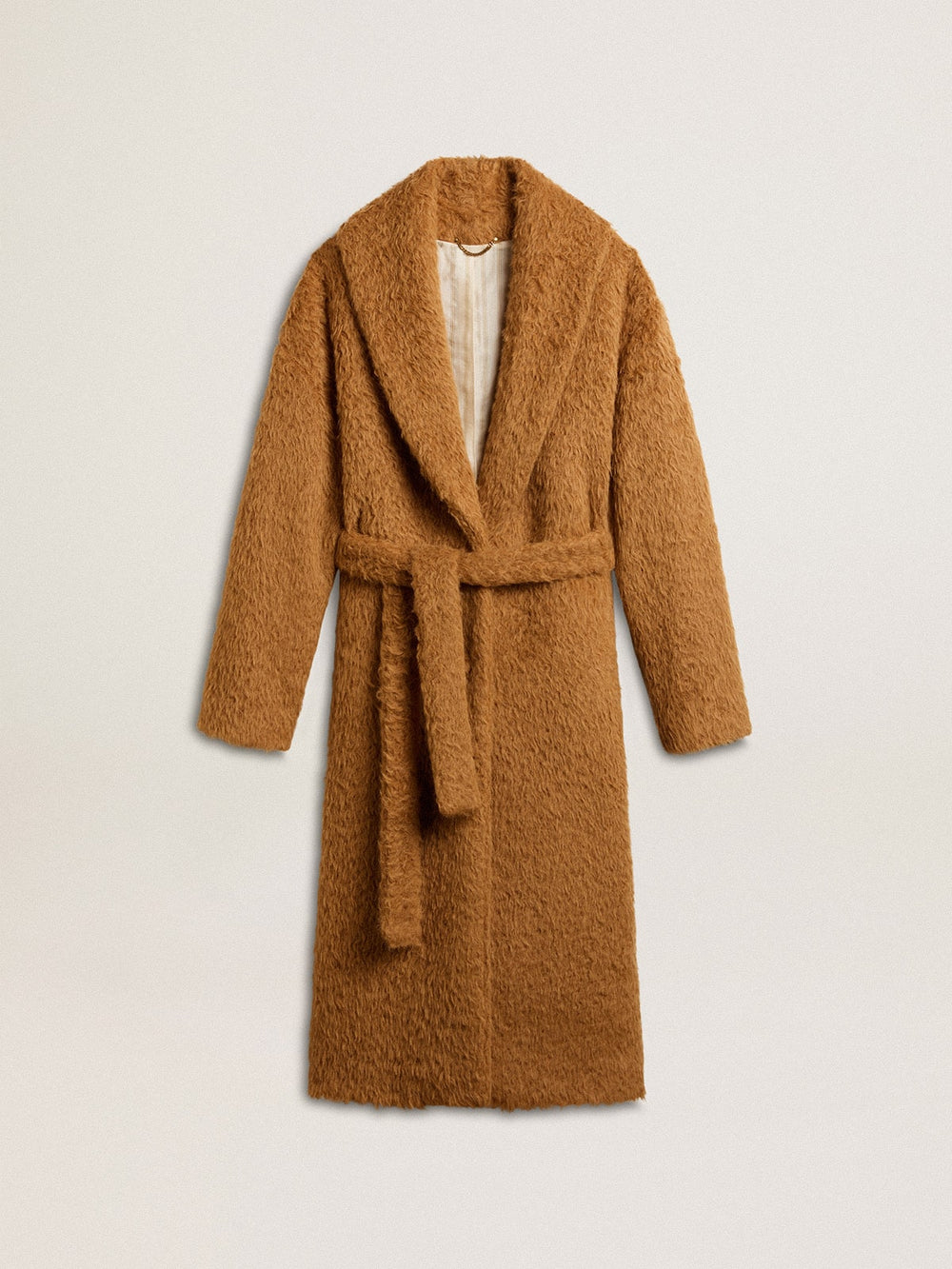 Golden Goose Women's coat with shawl collar in tobacco