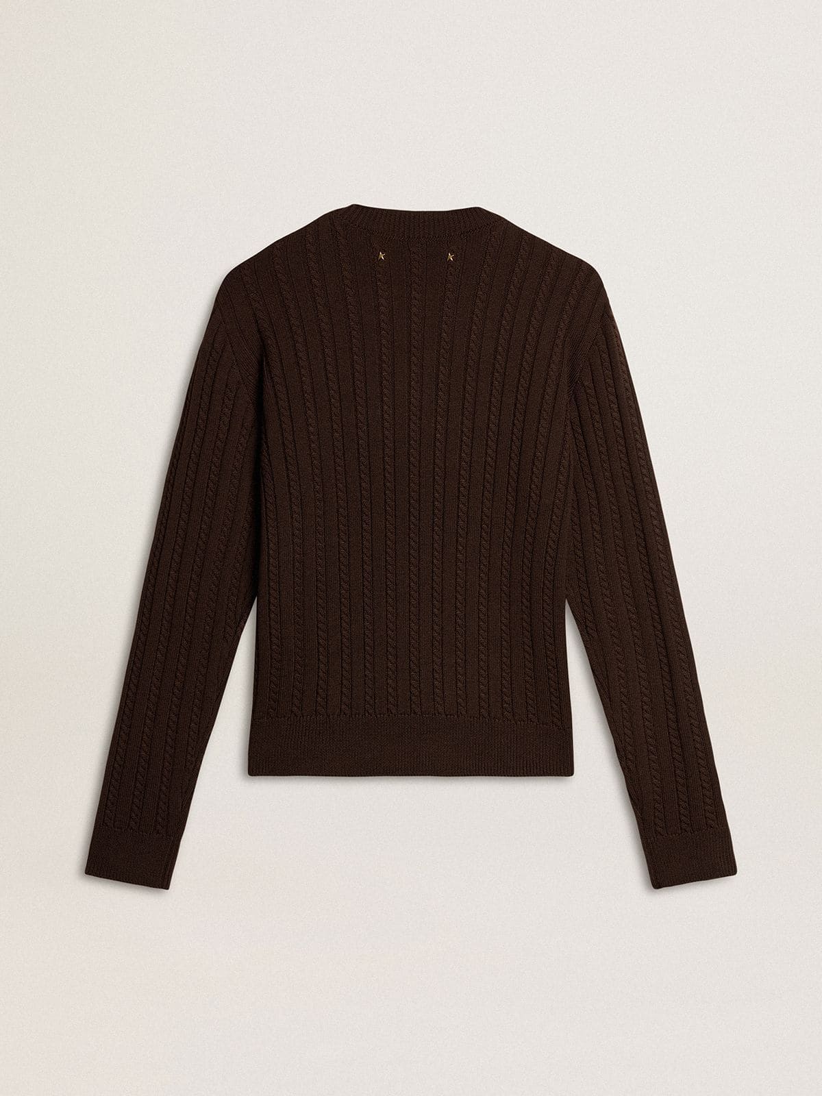 Golden Goose Women's crew-neck sweater in wool blend with gold buttons