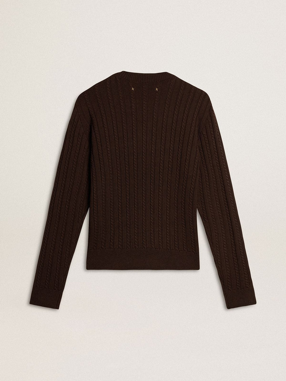 Golden Goose Women's crew-neck sweater in wool blend with gold buttons