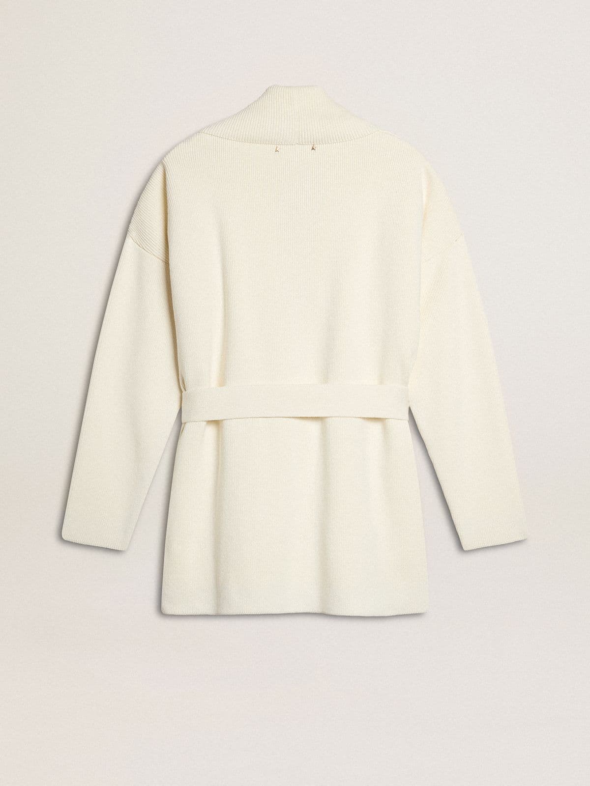 Golden Goose Women's cream-colored cotton cardigan with floral embroidery