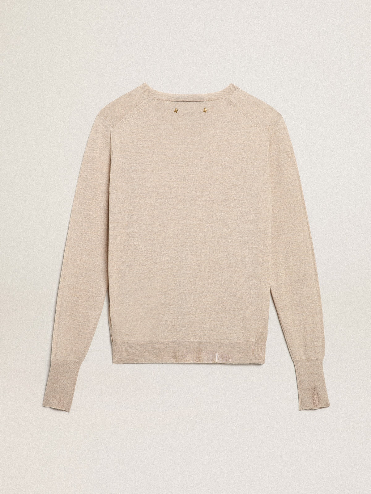 Golden Goose Women's sweater in light brown merino wool