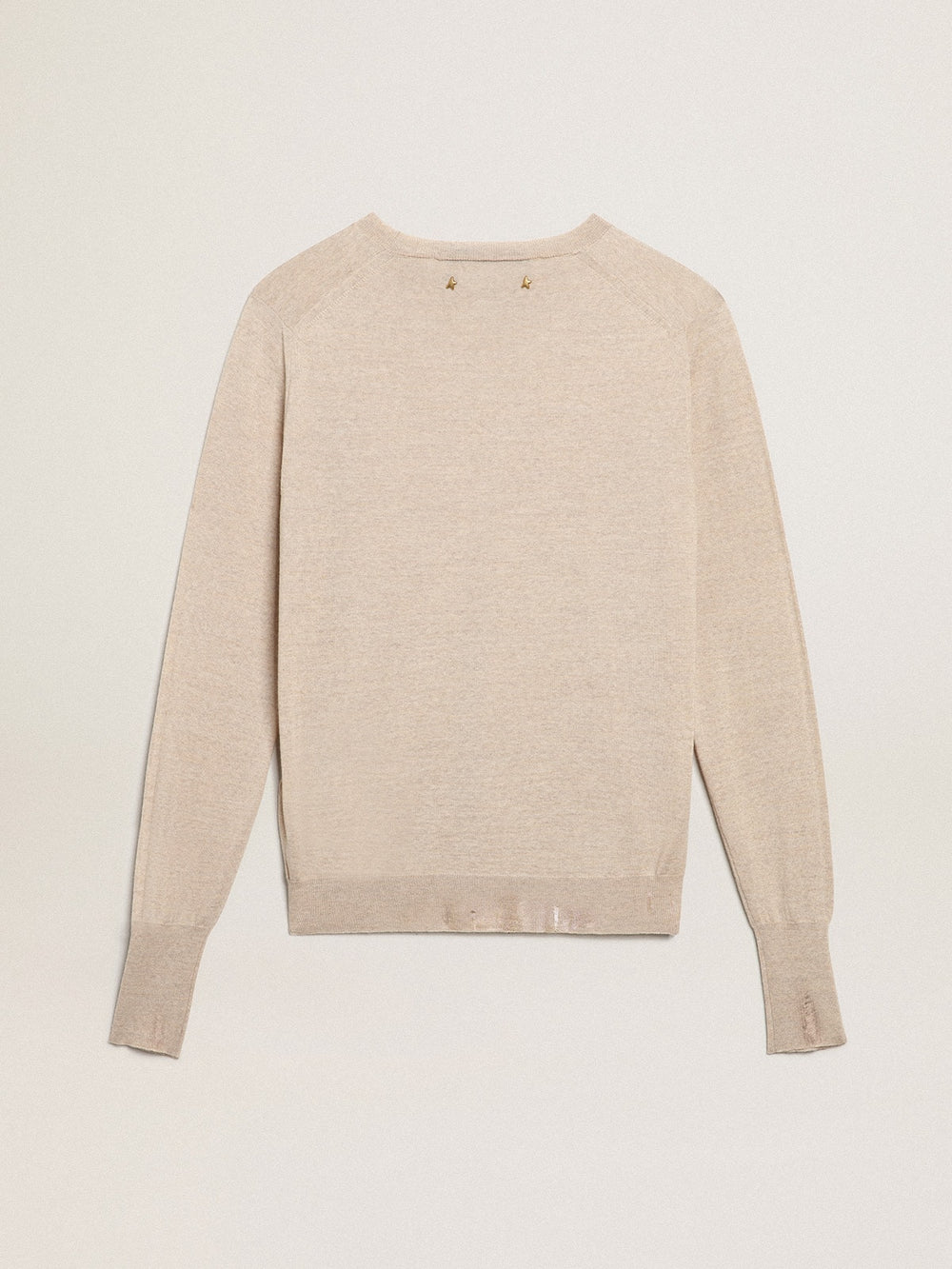 Golden Goose Women's sweater in light brown merino wool