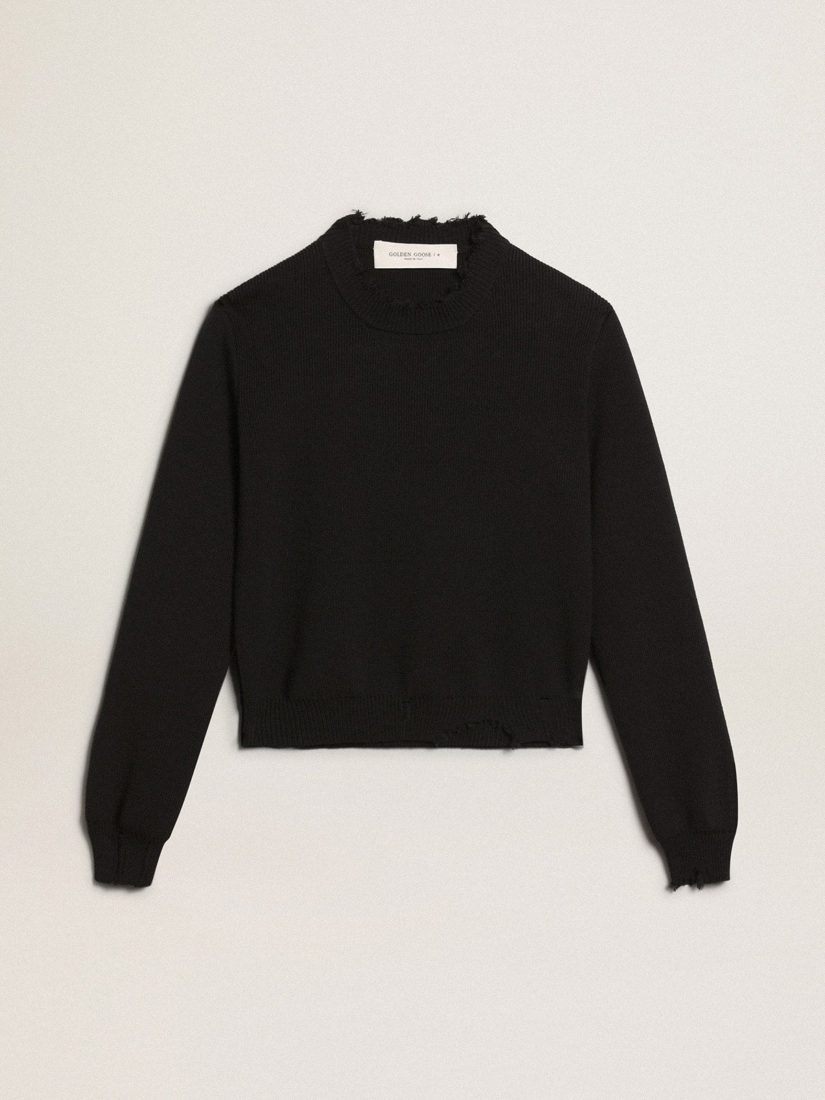 Golden Goose Women’s round-neck sweater in dark blue cotton