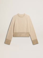 Golden Goose Women's boxy sweater in wool with hotfix crystal decoration