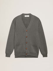Golden Goose Women's grey cotton cardigan with buttons | Golden Goose