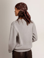 Golden Goose Women's round-neck sweater in gray cotton