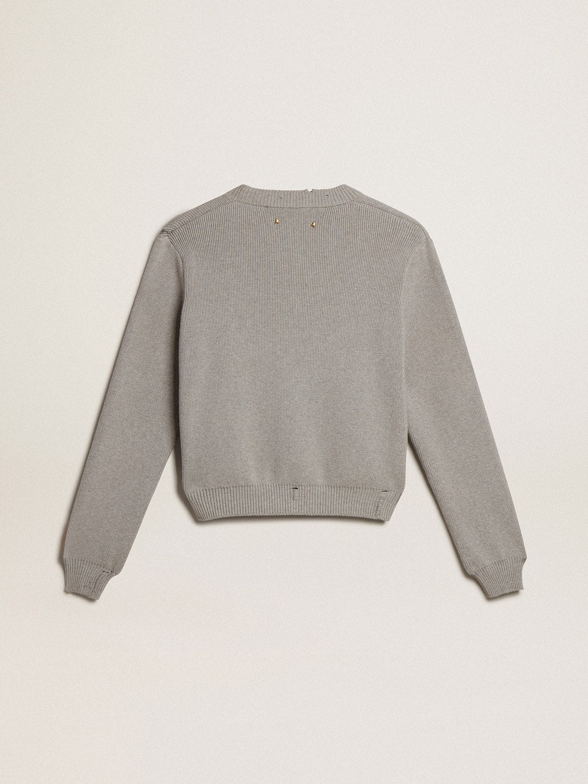 Golden Goose Women's round-neck sweater in gray cotton