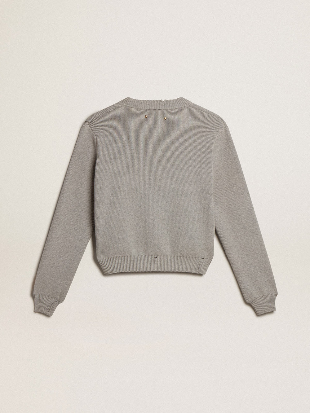 Golden Goose Women's round-neck sweater in gray cotton