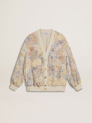 Golden Goose Women’s cardigan with floral print and embroidery