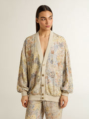 Golden Goose Women’s cardigan with floral print and embroidery
