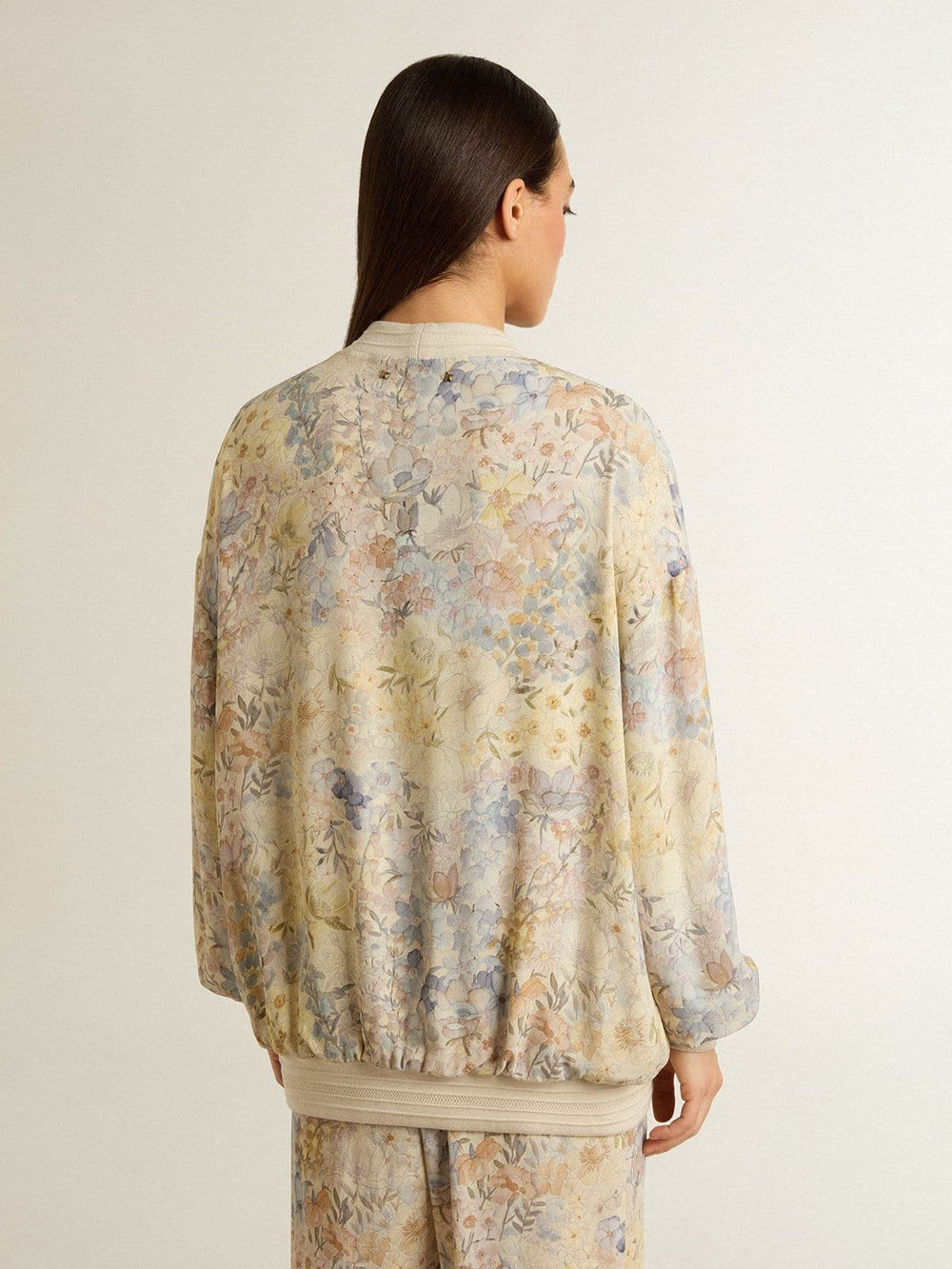 Golden Goose Women’s cardigan with floral print and embroidery