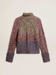 Golden Goose Women's multicolored high neck sweater with mouliné yarn
