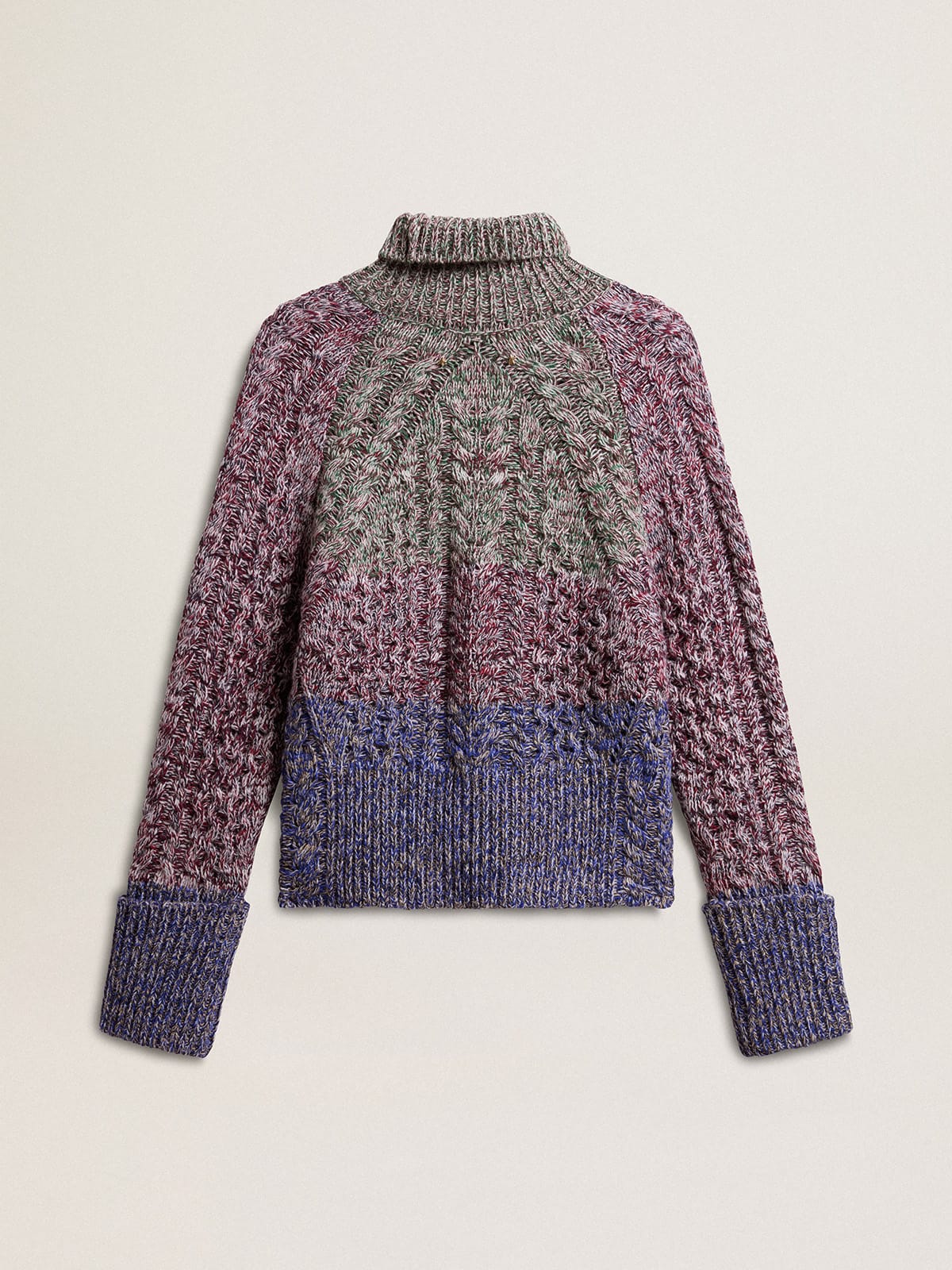 Golden Goose Women's multicolored high neck sweater with mouliné yarn