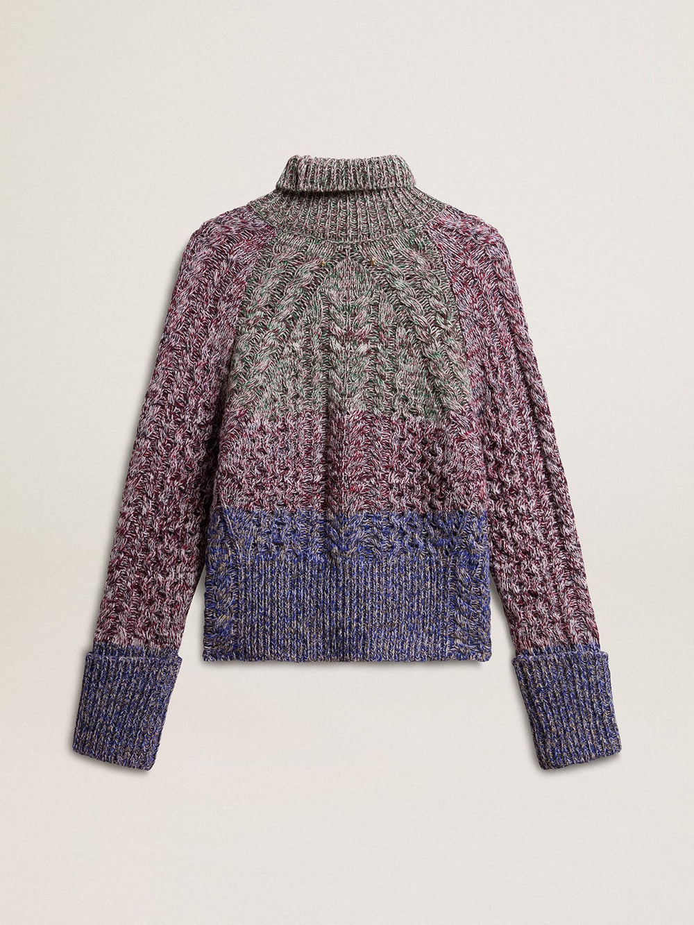 Golden Goose Women's multicolored high neck sweater with mouliné yarn