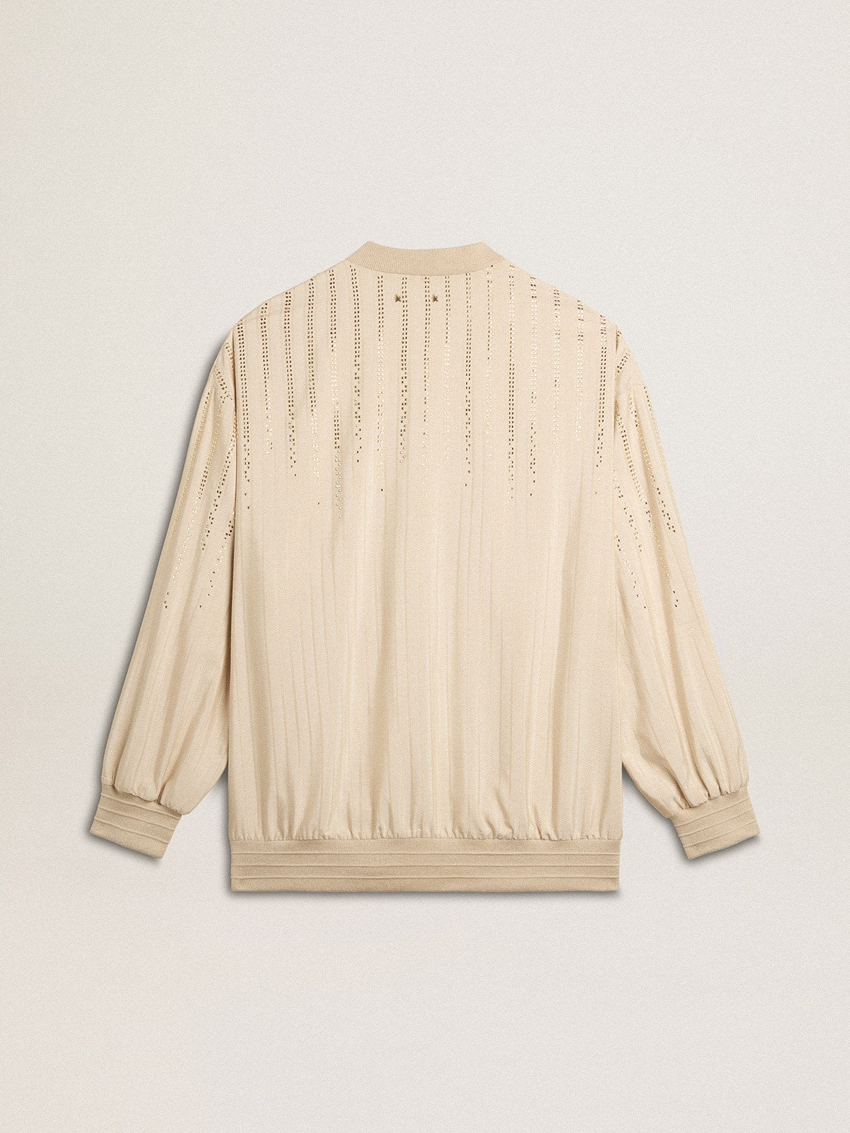 Golden Goose Women's silk and viscose cardigan with pinstripe motif