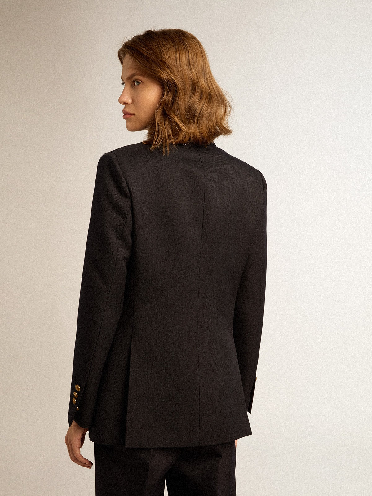 Golden Goose Women's double-breasted blue blazer | Golden Goose