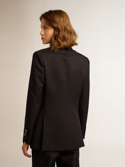 Golden Goose Women's double-breasted blue blazer | Golden Goose
